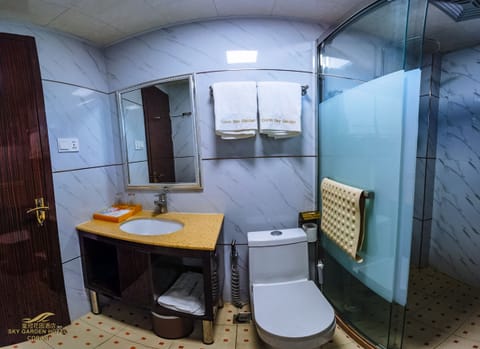 Deluxe Double Room | Bathroom | Shower, hydromassage showerhead, hair dryer, bidet