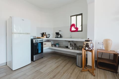 Panoramic Apartment | Private kitchen | Fridge, electric kettle, blender, cookware/dishes/utensils