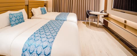 Deluxe Room, 2 Double Beds | Premium bedding, down comforters, in-room safe, desk