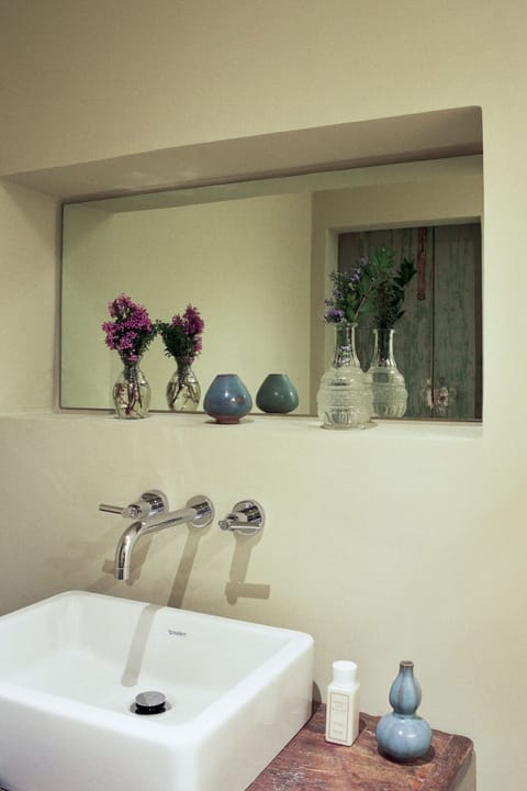 Basic Double Room | Bathroom | Designer toiletries, hair dryer, bathrobes, slippers