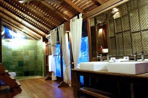 Executive Villa | Bathroom | Shower, free toiletries, hair dryer, slippers