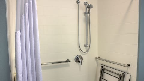 Room, 1 King Bed, Accessible | Bathroom | Deep soaking tub, designer toiletries, hair dryer, towels