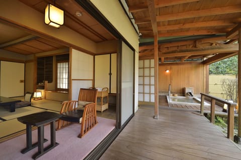 Japanese Style House with Open Air Bath Annex Building, Meals at Room | Down comforters, minibar, in-room safe, individually furnished