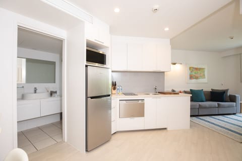 One Bedroom Hastings | Private kitchen | Fridge, microwave, stovetop, dishwasher