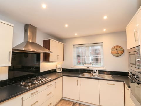 Fridge, dishwasher, electric kettle, toaster