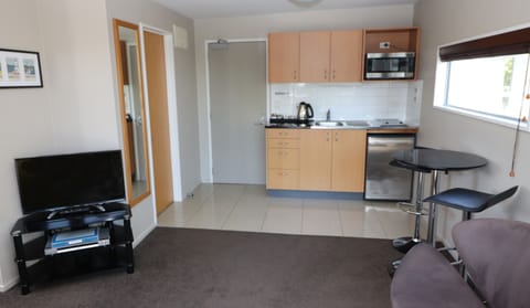 Deluxe Studio Apartment | Private kitchenette | Fridge, microwave, stovetop, electric kettle