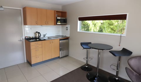 Deluxe Studio Apartment | Private kitchenette | Fridge, microwave, stovetop, electric kettle