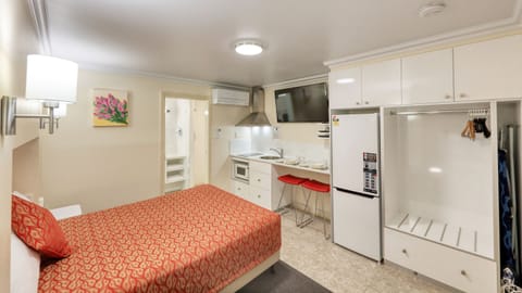 Studio Queen Apartment | Soundproofing, iron/ironing board, free WiFi, bed sheets