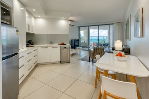 One Bedroom Beachfront Spa | Private kitchenette | Full-size fridge, microwave, stovetop, dishwasher