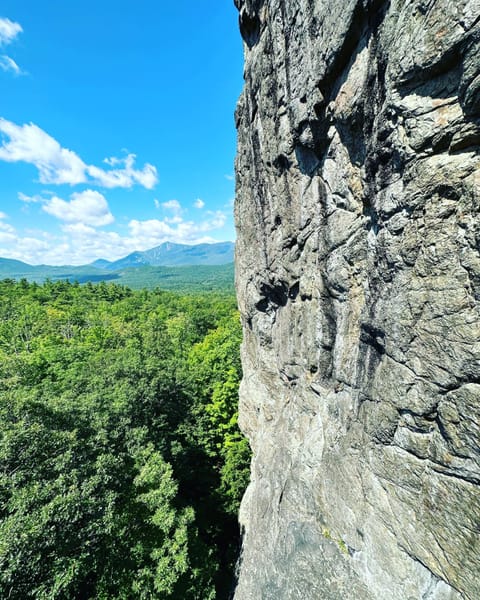 Outdoor rock climbing