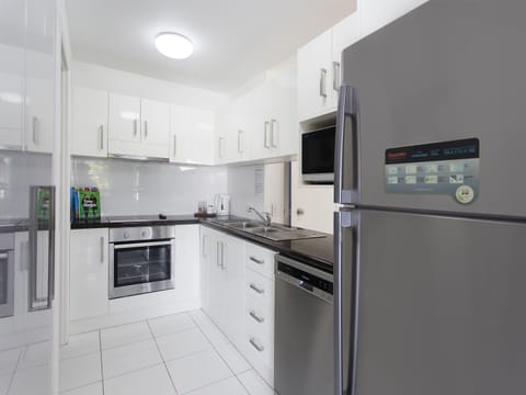 Deluxe Apartment, 2 Bedrooms | Private kitchen | Full-size fridge, microwave, stovetop, electric kettle