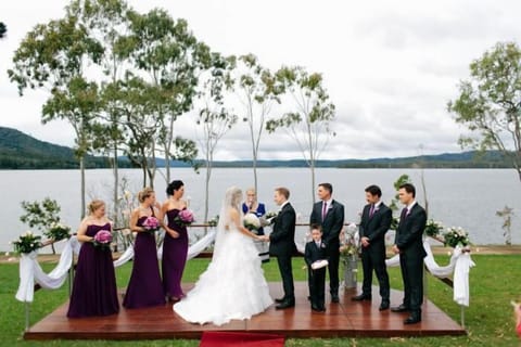 Outdoor wedding area