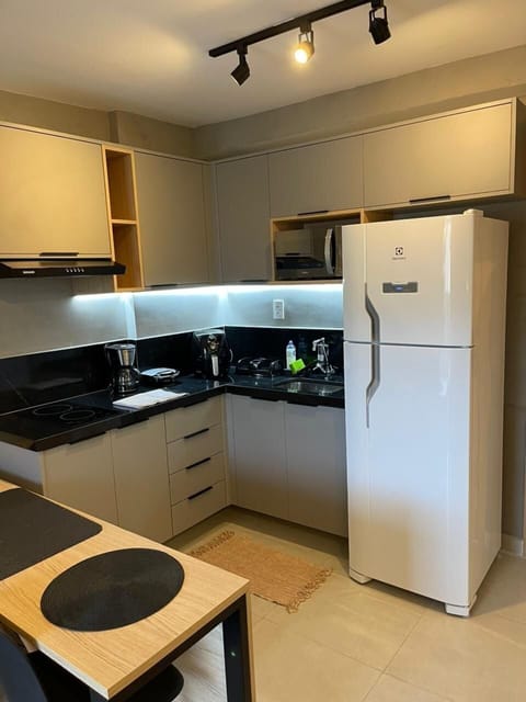 Luxury Apartment | Private kitchen | Fridge, microwave, stovetop, blender