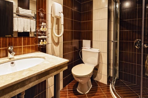 Two-bedroom suite suite (4 adults) | Bathroom | Shower, free toiletries, hair dryer, towels