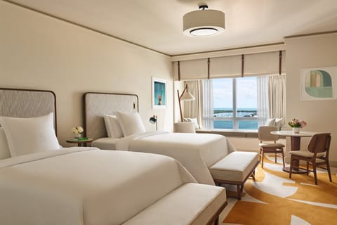 Premier Double Room (Bayfront) | Hypo-allergenic bedding, down comforters, pillowtop beds, minibar