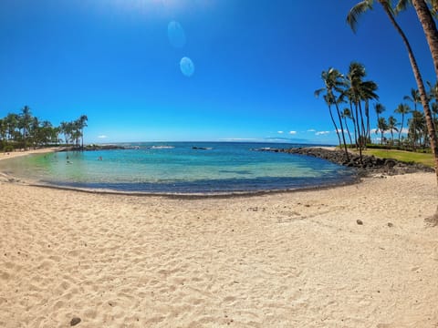 Private beach, beach towels