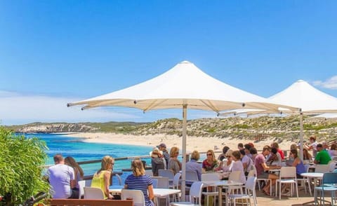 Dinner served, alfresco dining 