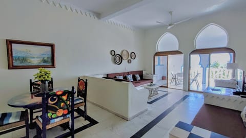 Family Apartment | Living area | 32-inch flat-screen TV with satellite channels