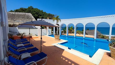 Outdoor pool, open 9:30 AM to 8:00 PM, sun loungers