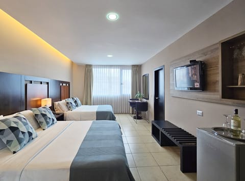 Double Twin Room, City View | Premium bedding, minibar, in-room safe, soundproofing