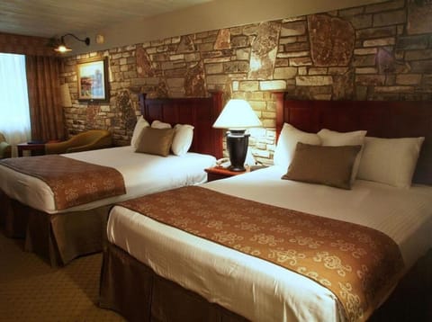 Down comforters, blackout drapes, iron/ironing board