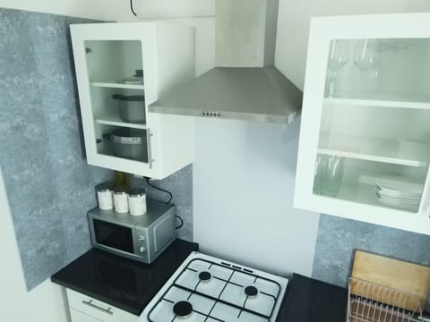 Apartment | Private kitchen | Fridge, microwave, oven, stovetop