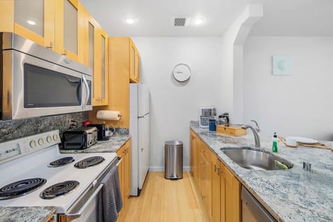 Classic Apartment | Private kitchen | Fridge, microwave, oven, dishwasher