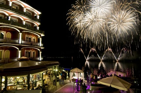 Outdoor banquet area