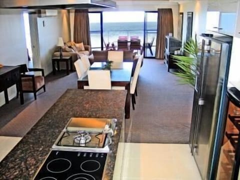 Executive Two Bedroom Ocean Front Apartment | Living area | LCD TV