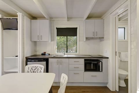 Standard Studio Cabin | Private kitchen | Fridge, microwave, coffee/tea maker, toaster