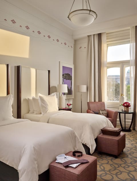 Danube River View Room, 2 Twin Beds | Premium bedding, down comforters, Select Comfort beds, minibar