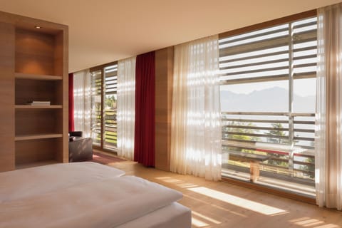 Hypo-allergenic bedding, down comforters, minibar, in-room safe