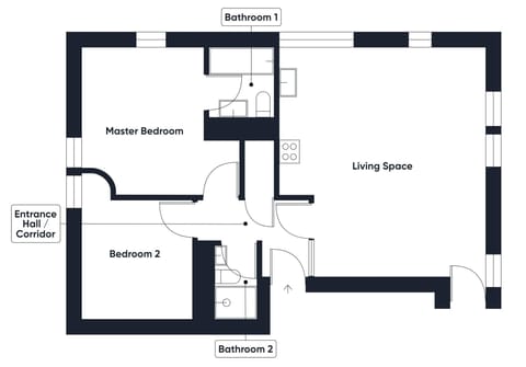 Apartment | 2 bedrooms, desk