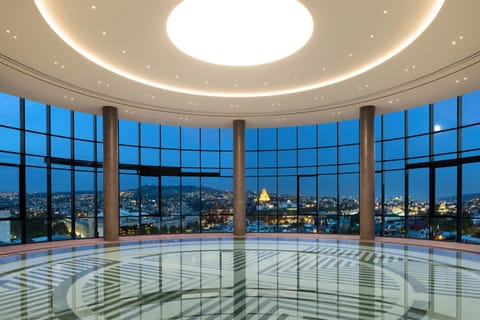 Indoor pool, seasonal outdoor pool