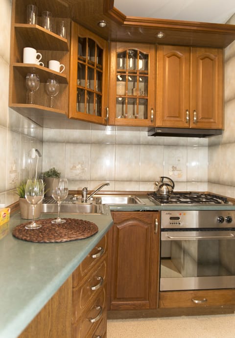 Deluxe Apartment, 1 Bedroom, Balcony, City View | Private kitchen | Fridge, microwave, stovetop, espresso maker