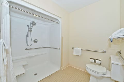 Standard Room, 1 Queen Bed, Accessible, Non Smoking | Bathroom | Combined shower/tub, deep soaking tub, free toiletries, hair dryer