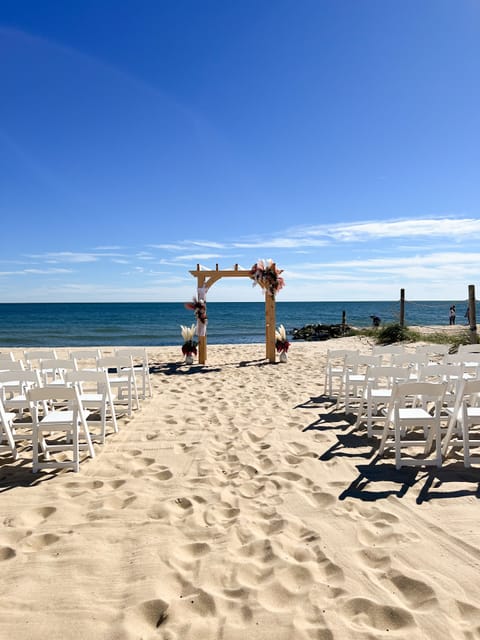 Outdoor wedding area