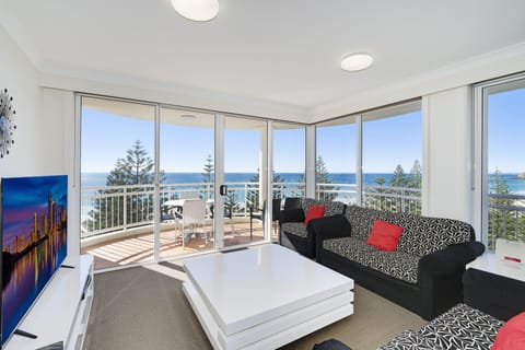 2 Bed Superior Ocean View (No Air-Con) | Living area | Flat-screen TV, DVD player