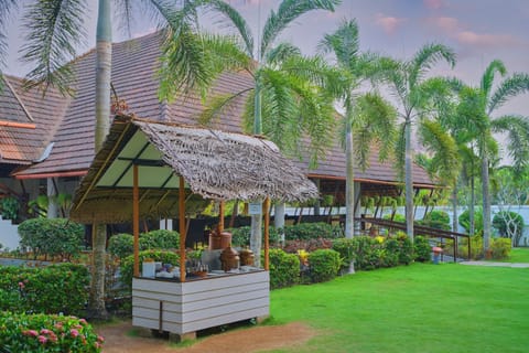 Outdoor banquet area