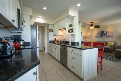 Villa, Multiple Beds, Balcony, Beach View | Private kitchen | Fridge, microwave, oven, stovetop