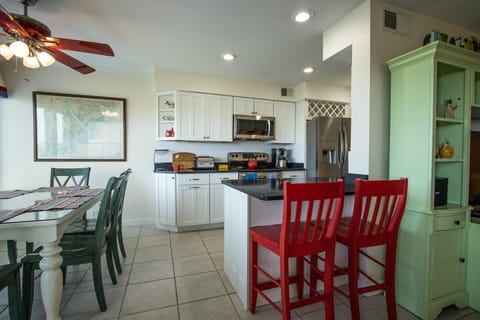 Villa, Multiple Beds, Balcony, Beach View | Private kitchen | Fridge, microwave, oven, stovetop