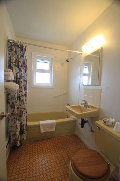 Deluxe Room, 1 Bedroom | Bathroom | Combined shower/tub, hair dryer, towels