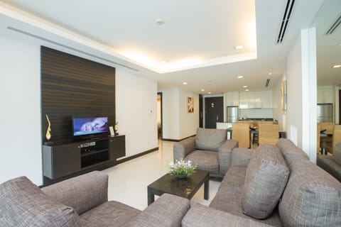 Comfort Apartment, 2 Bedrooms | Living area | 32-inch TV with satellite channels