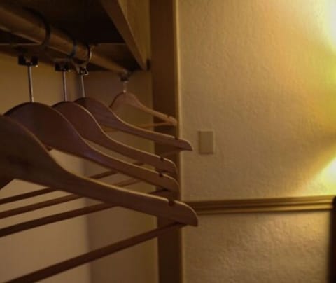 Shower, towels, soap, shampoo