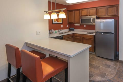 Studio, 1 Queen Bed with Sofa bed | Private kitchen | Full-size fridge, microwave, stovetop, dishwasher