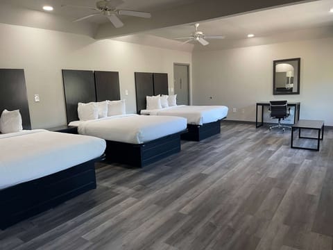 Desk, blackout drapes, iron/ironing board, free WiFi