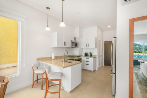 Grand Studio Suite | Private kitchen | Full-size fridge, microwave, oven, stovetop