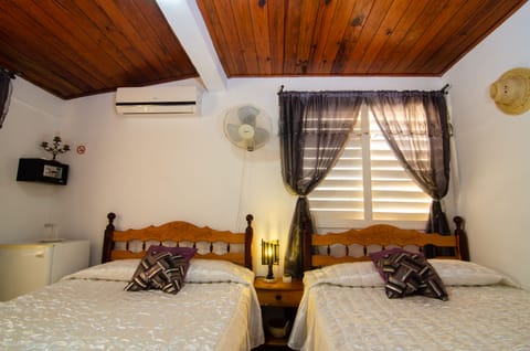 Basic Room, 2 Double Beds, Garden View, Annex Building | Premium bedding, pillowtop beds, minibar, in-room safe