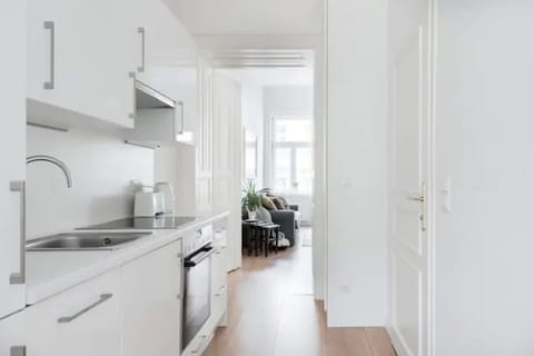 Apartment (4) | Private kitchen | Full-size fridge, oven, stovetop, electric kettle