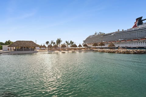 Private beach, beach bar